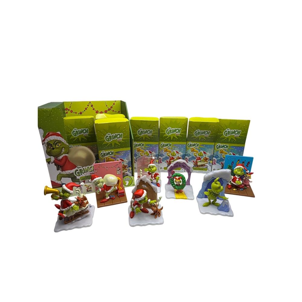 THE GRINCH Scene Setters Complete Collection of 7 with Display Box NEW 2026 open